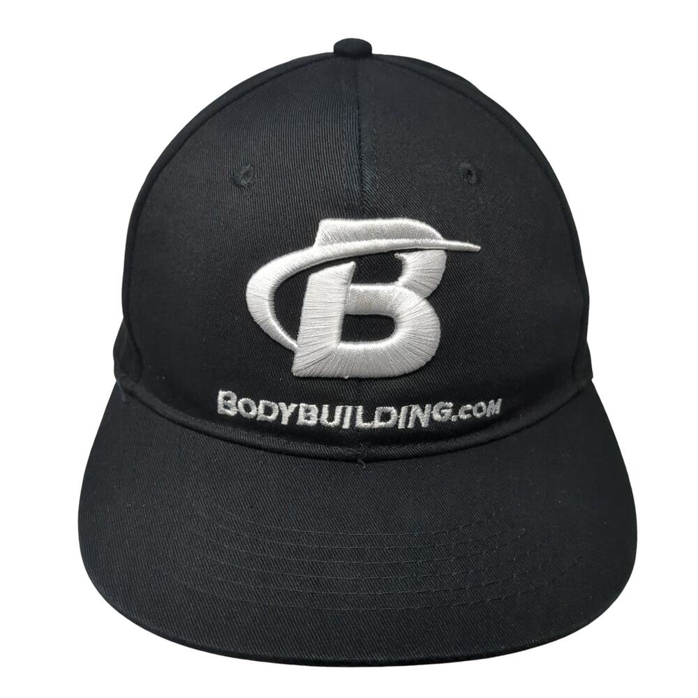 Bodybuilding Snapback Hat Black One Size Embroidered Logo Wicked Wear